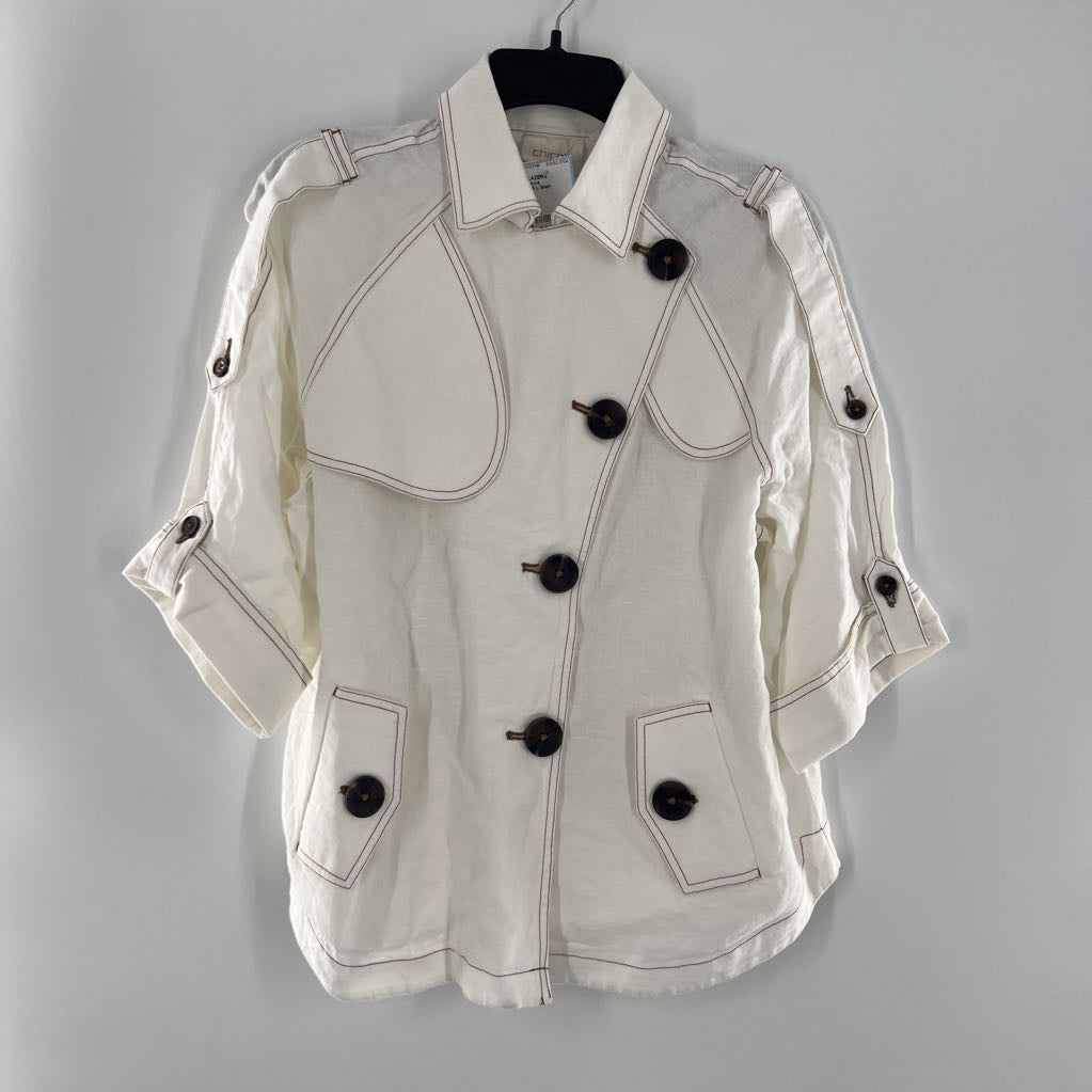 R99 L linen cropped jacket