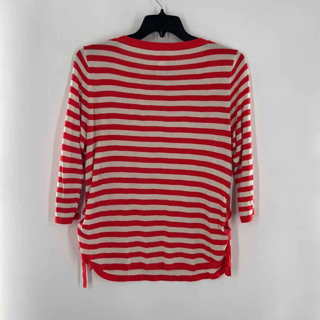 L striped 3/4 slv tunic