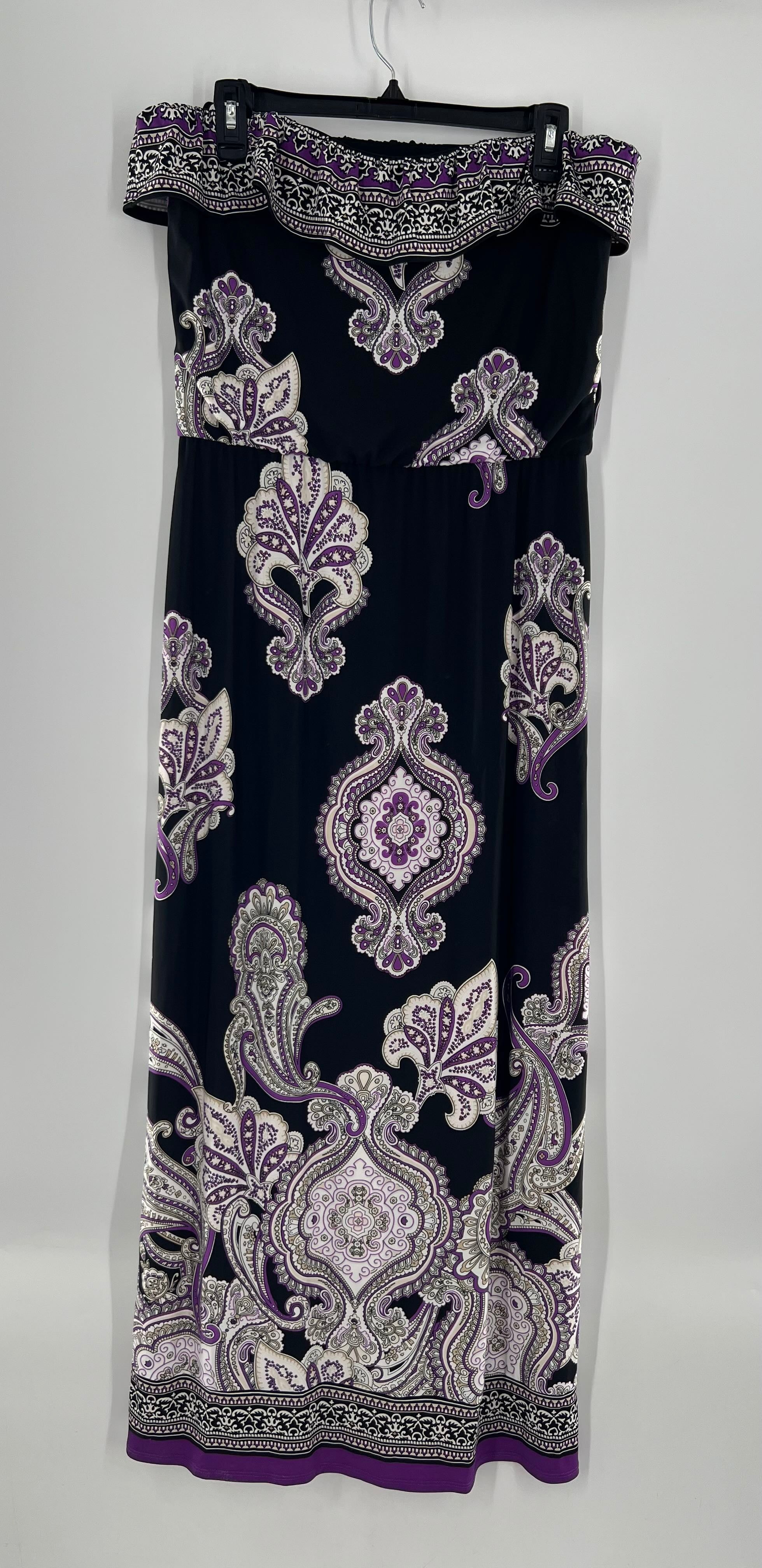 R70 M strpls paisley print dress