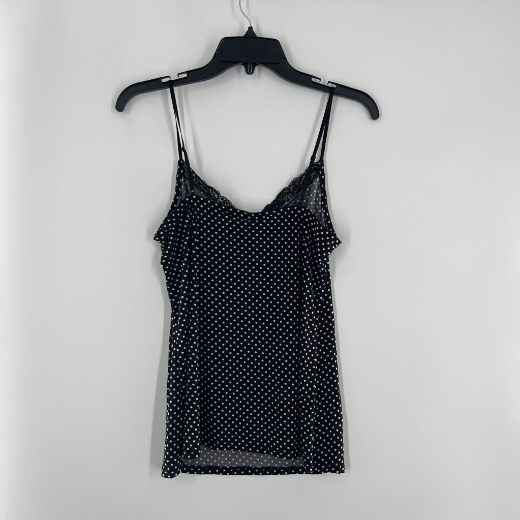 R39 L polka dot lace trim tank