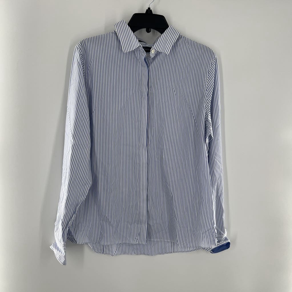 R50 14 striped button down l/s top