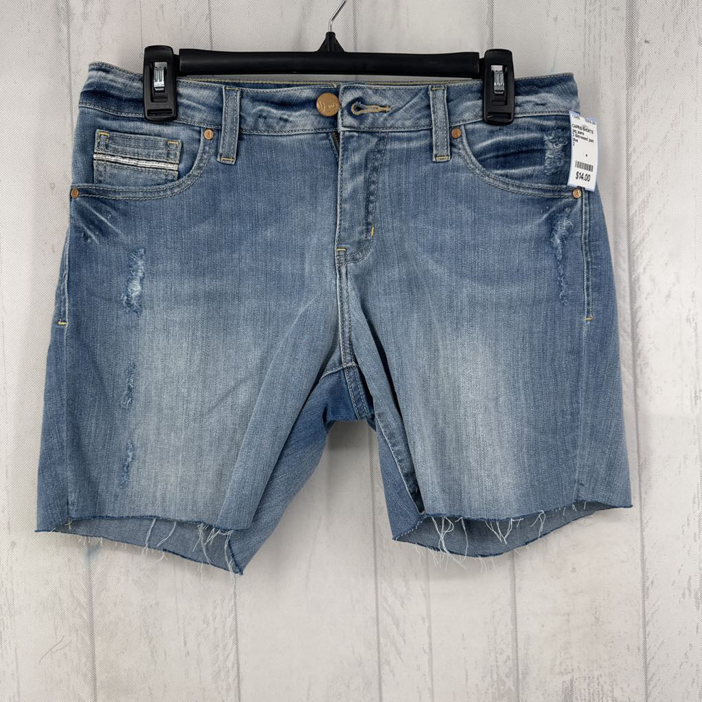 2 distressed jean shorts