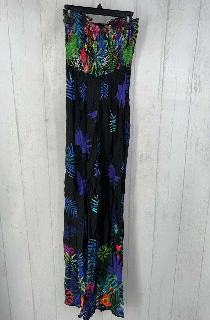R96 S smocked tropical print halter jumper