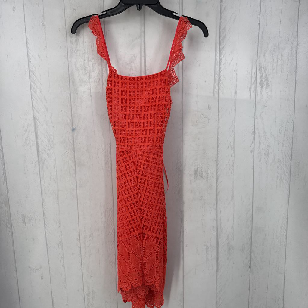 S crochet lace back crfiss cross dress