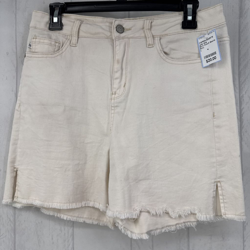Ecru Cutoff Shorts