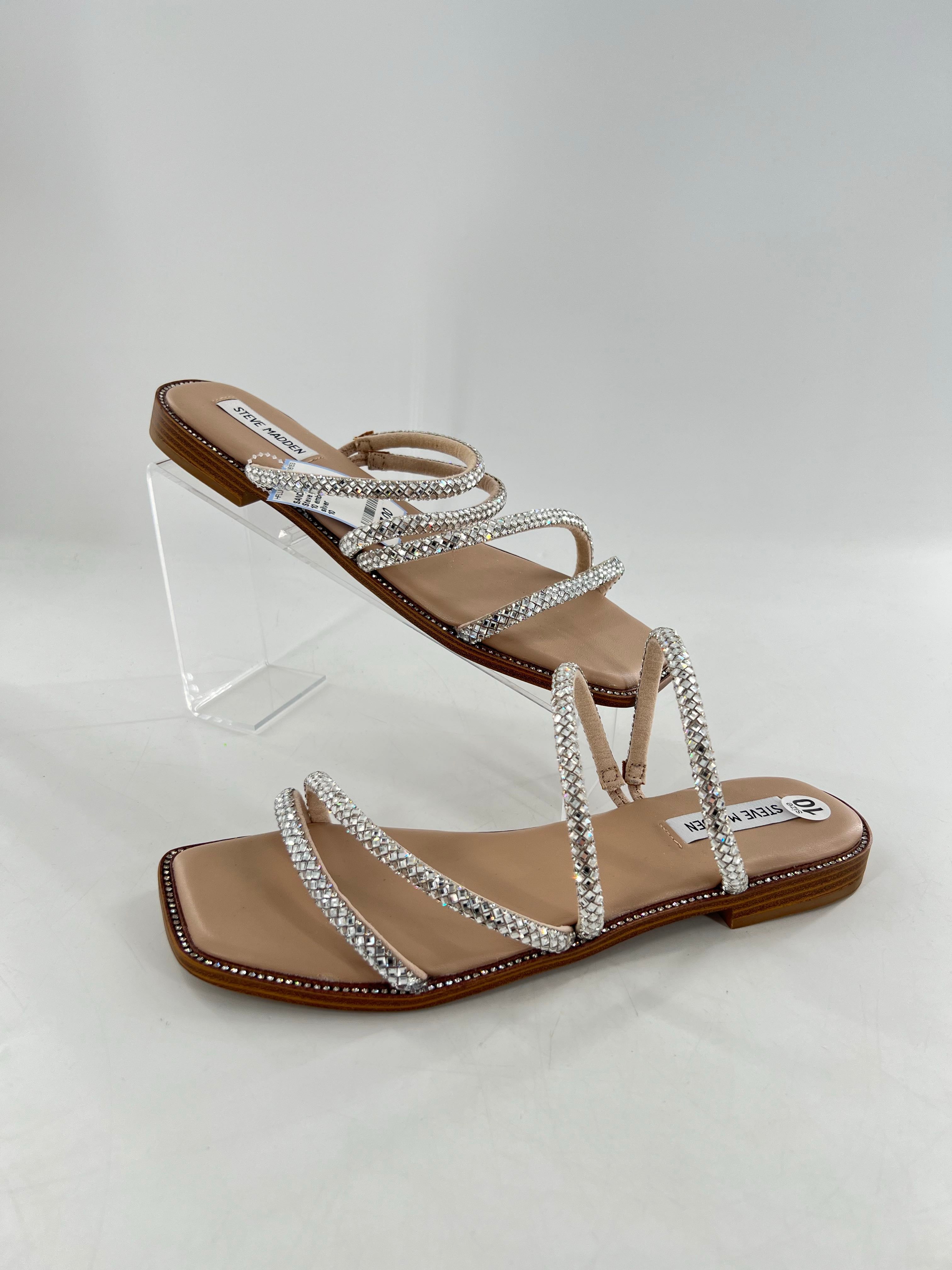 10 embellished square toe sandals