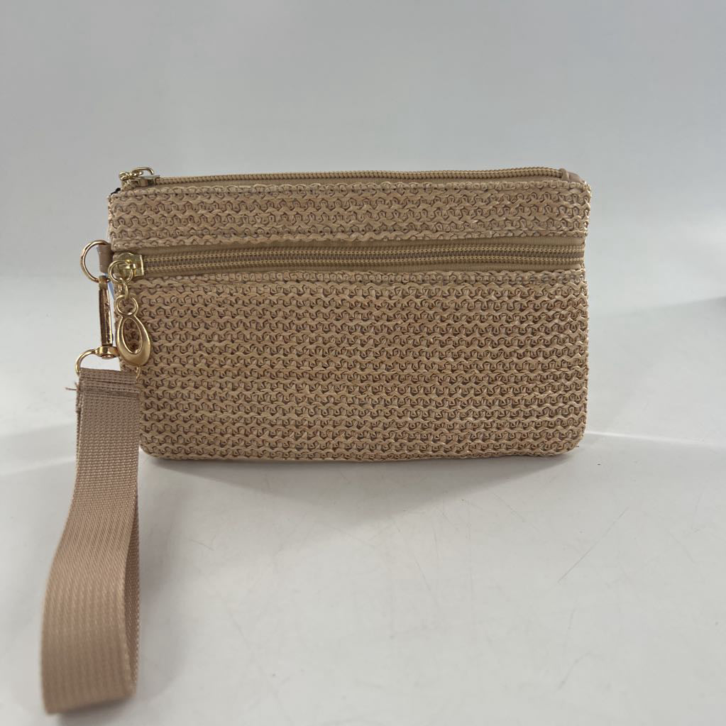 rattan woven wristlet