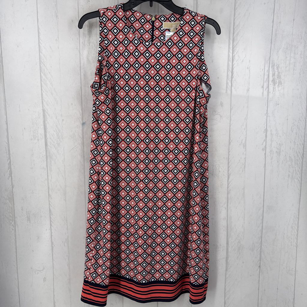 L diamond print slvls shiftdress