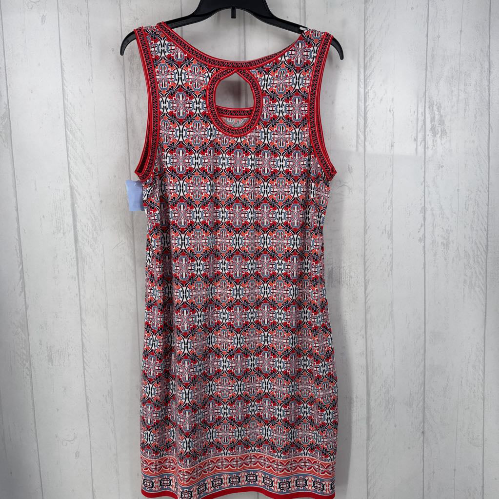 XL printed slvls shiftdress