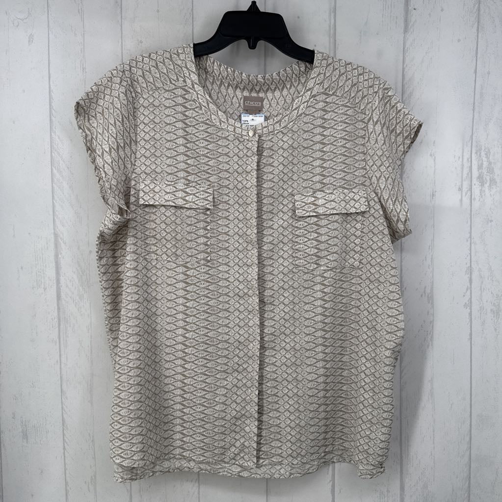XL s/s hidden button down shirt