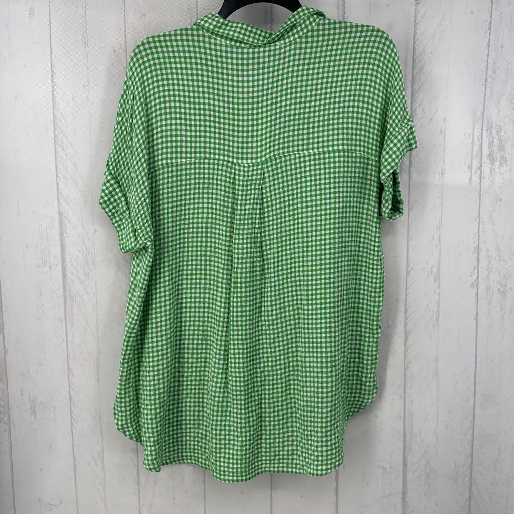 M cuff s/s check button shirt
