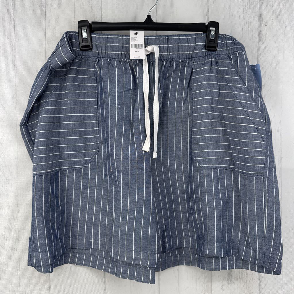 R55 18/20 stripe drawstring shorts