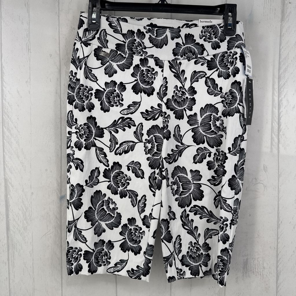 R58 XS flower print pull-on bermuda shorts