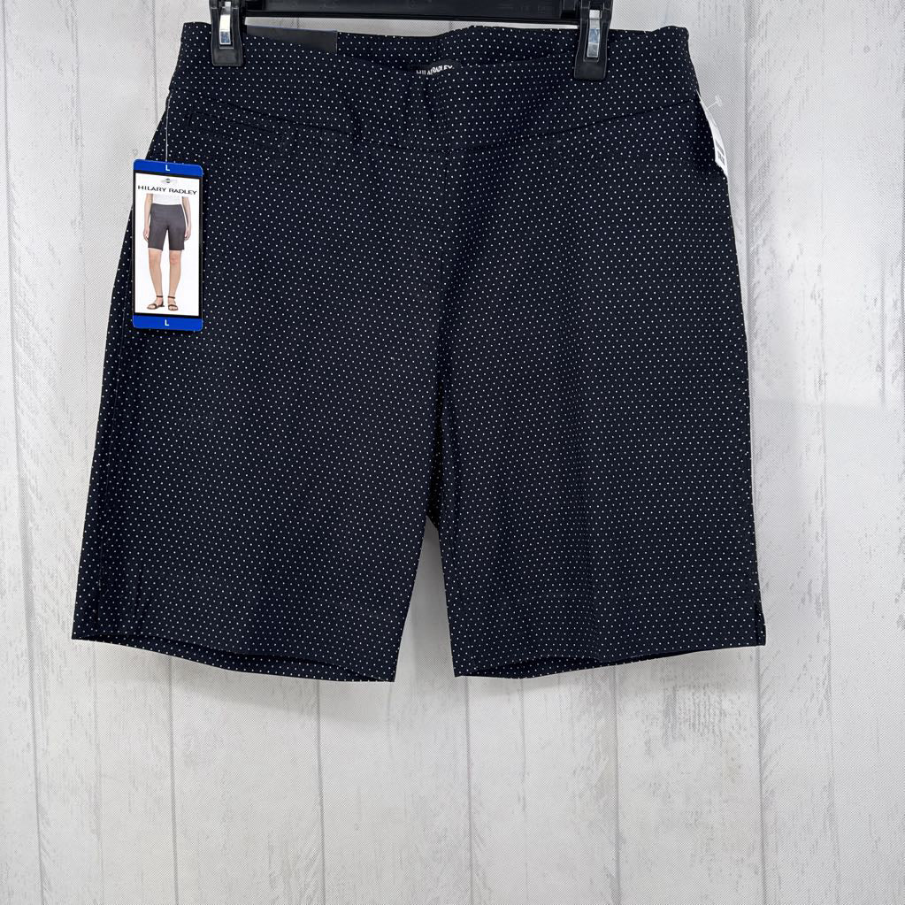L pull-on dot print shorts