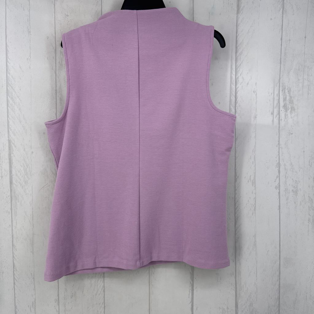 L mock neck 2 button tank