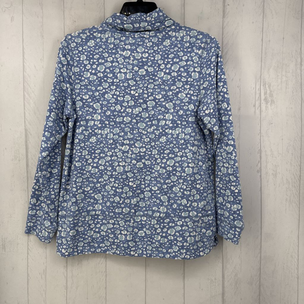 S animal print cowl neck l/s pullover