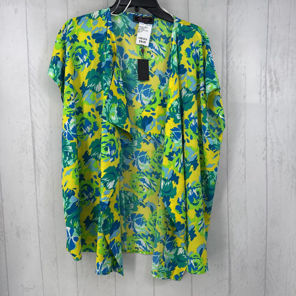 M/L flower print kimono