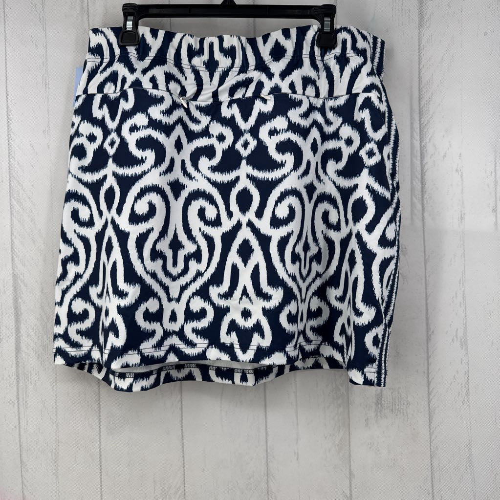 XXL arabesque print skort