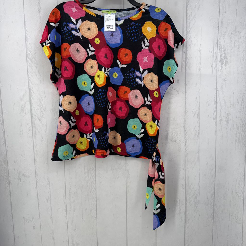 L flo print s/s top