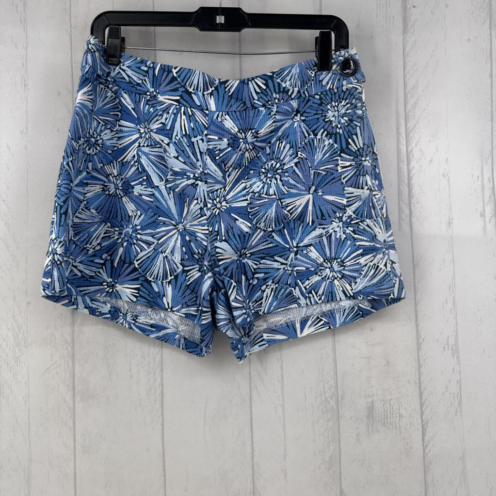 8 textured flo print shorts