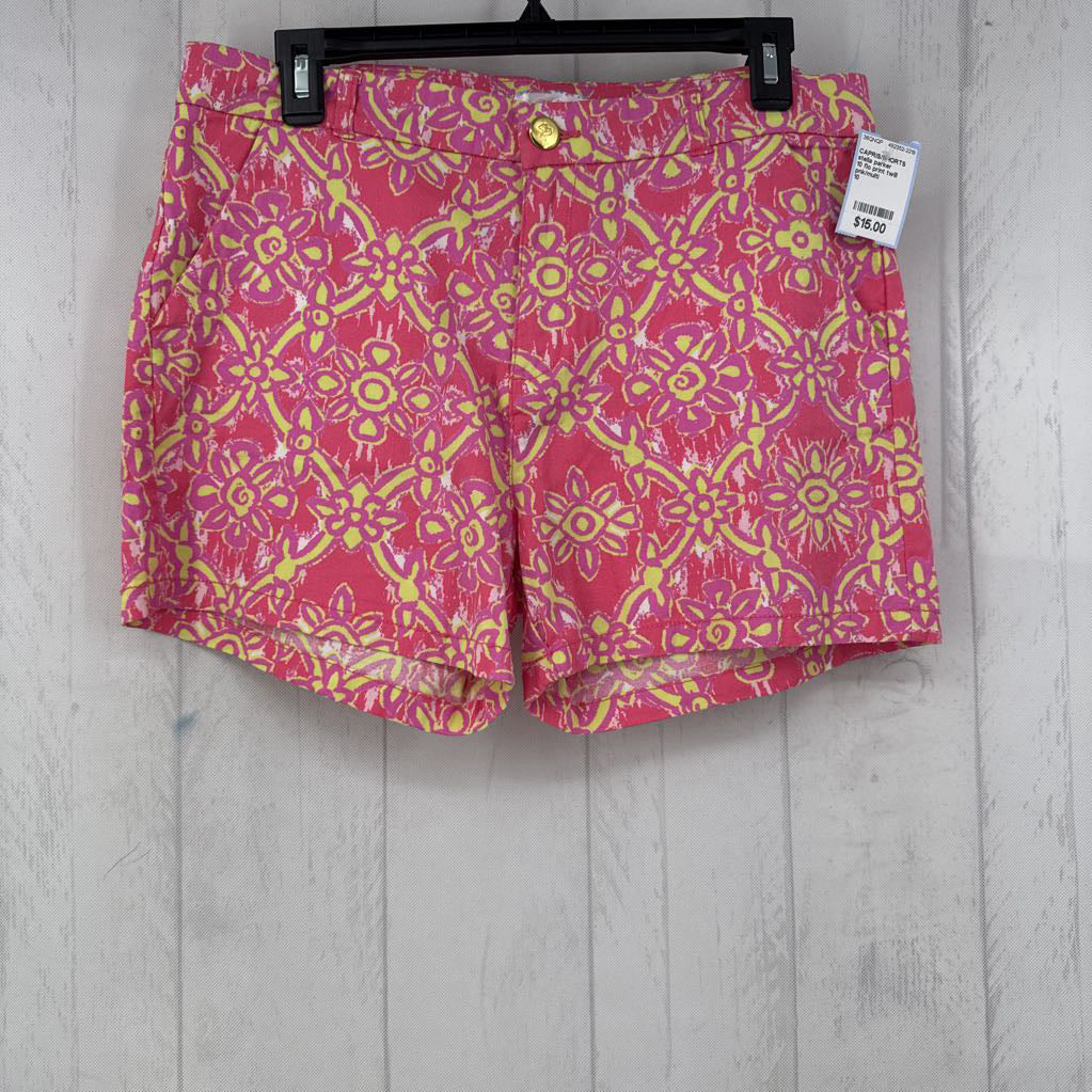 10 flo print twill shorts