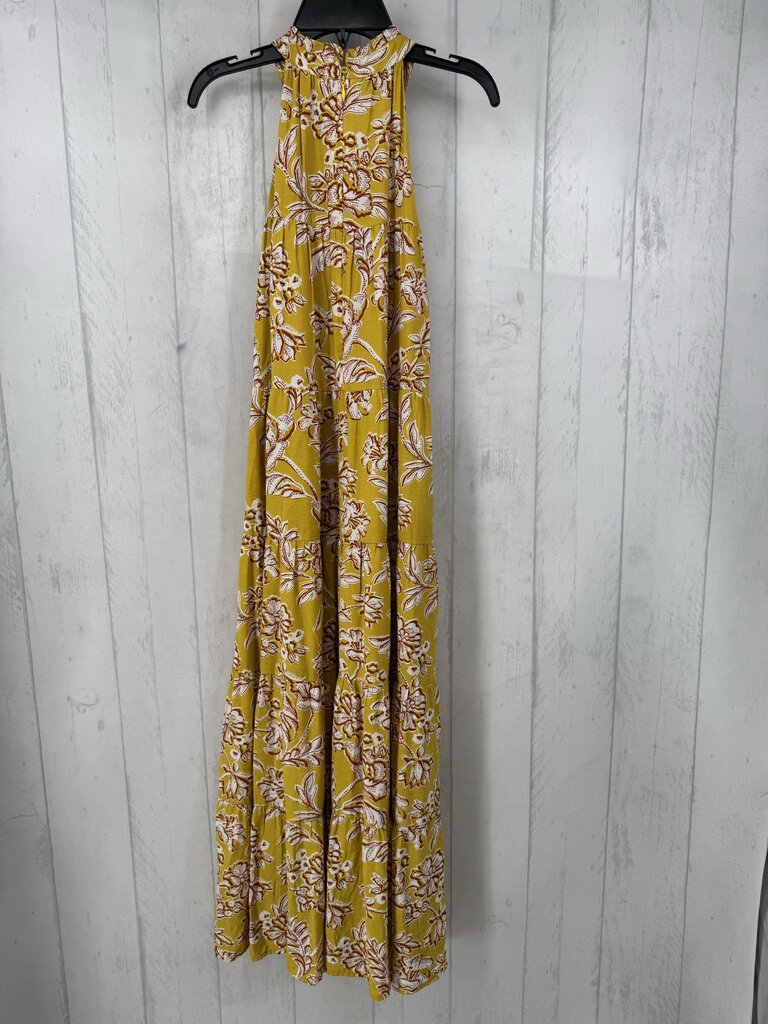 XS flo print tiered slvls maxi dress