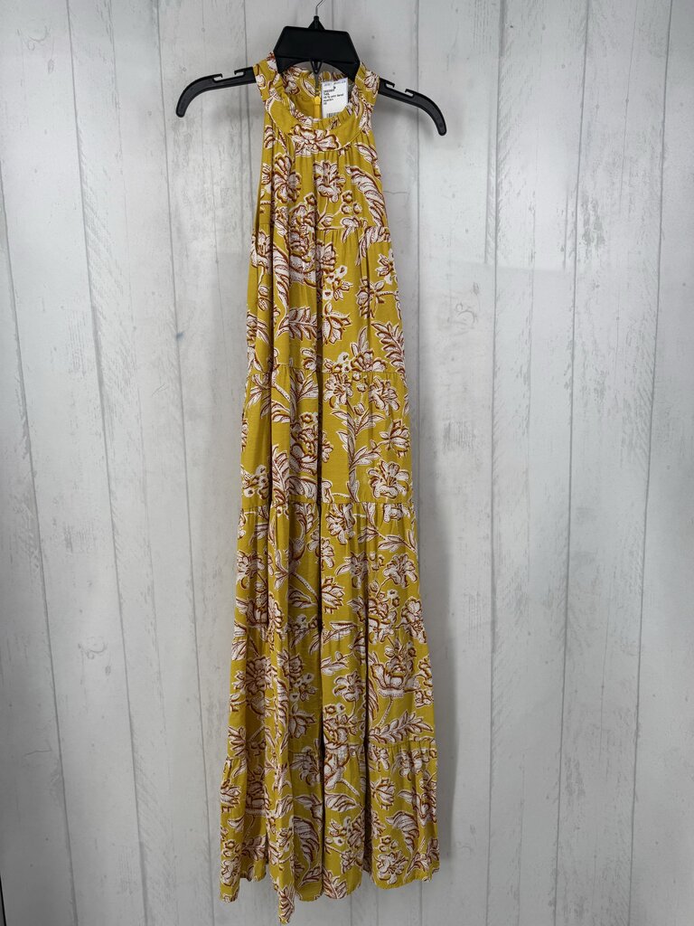 XS flo print tiered slvls maxi dress
