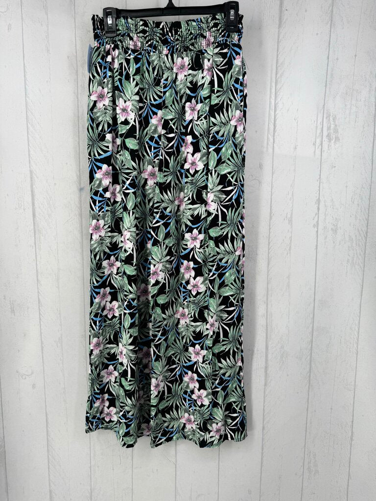 M smocked flo print pull-on pant
