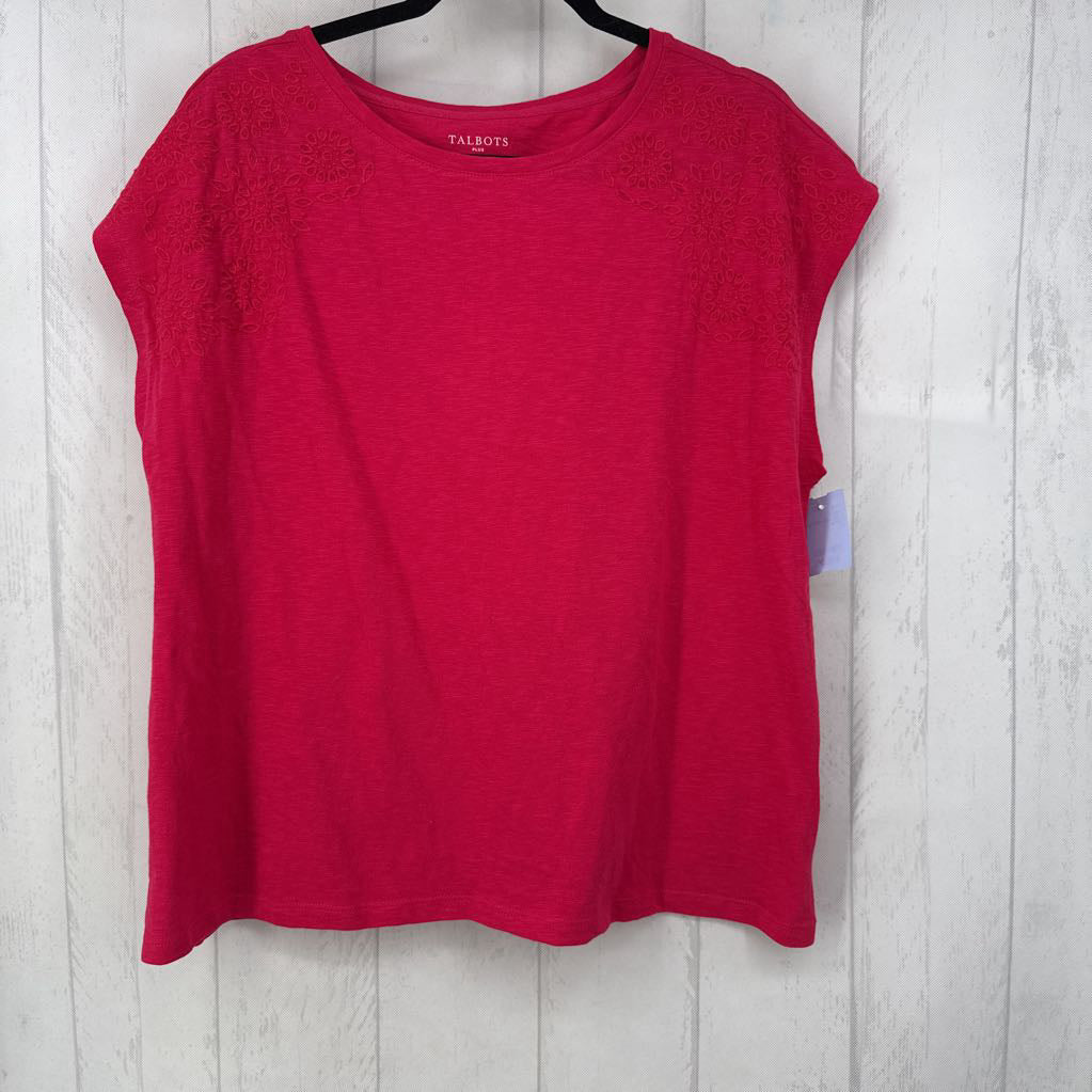 1X flo embroidered accent s/s tee