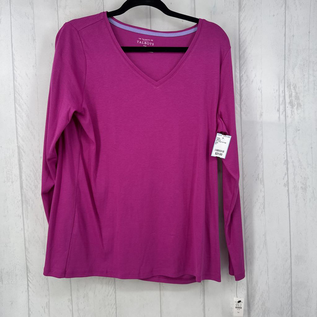 1X v-neck l/s top