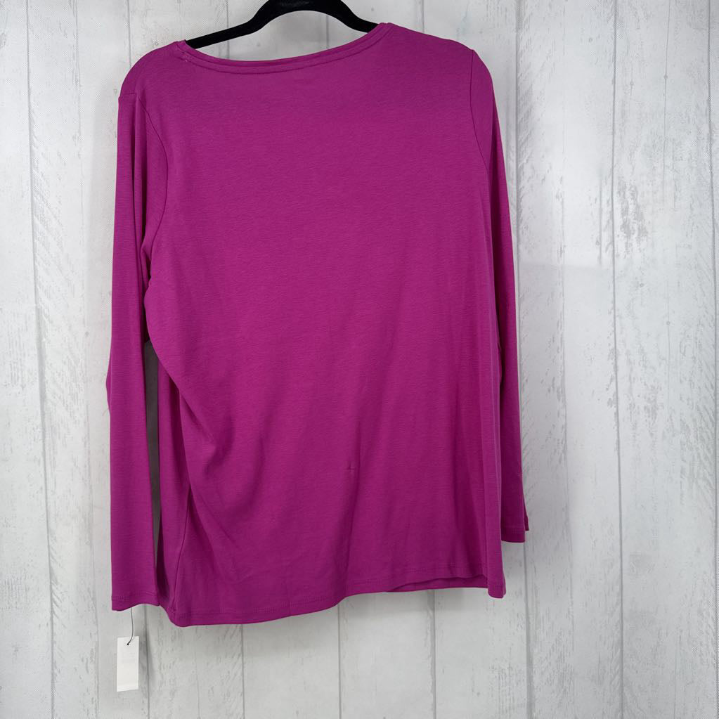 1X v-neck l/s top
