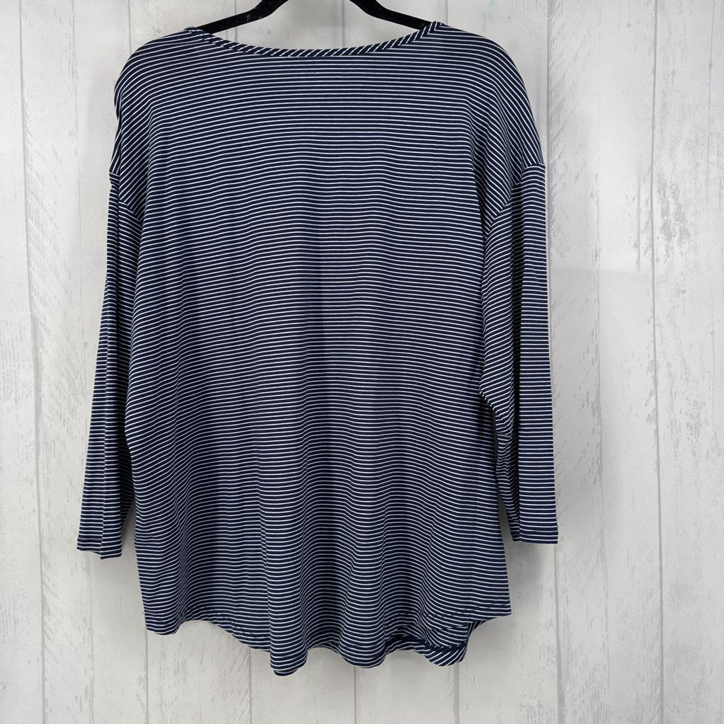 1X striped 3/4 slv top