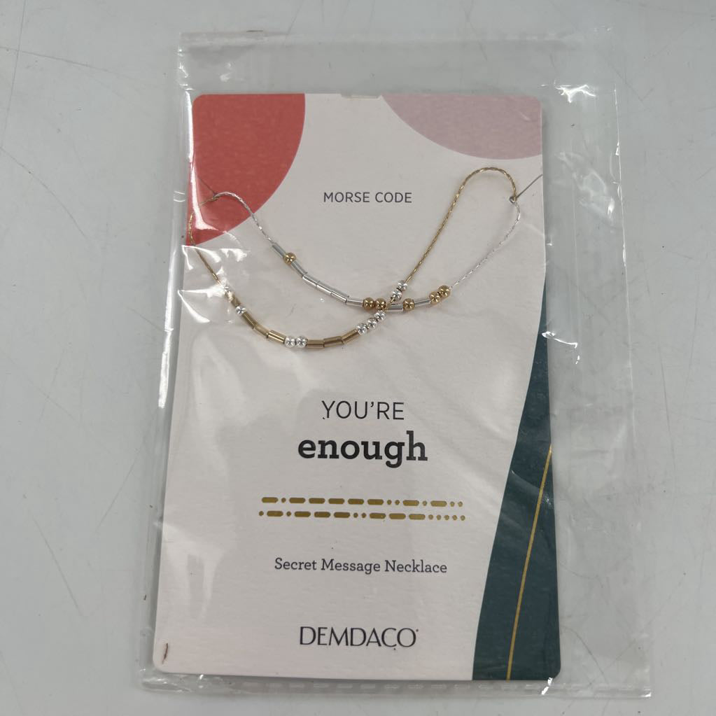 morse code necklace-you're enough