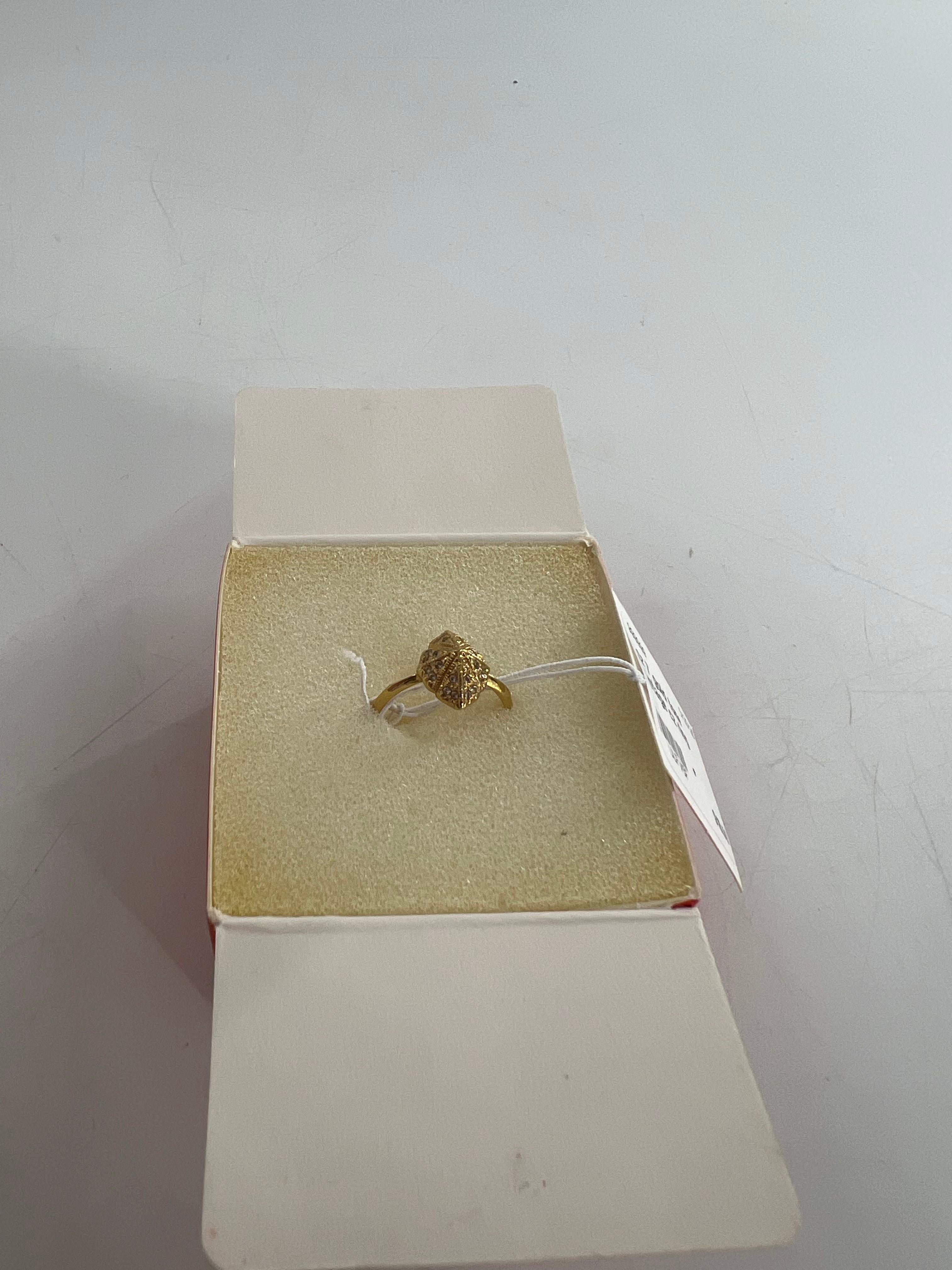sz 7 gold tone vintage cz ring