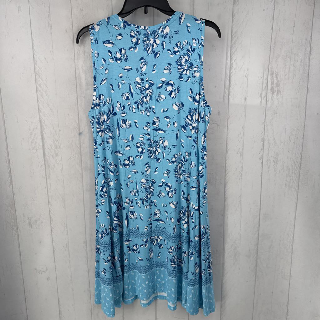 L flo print slvls a-line dress