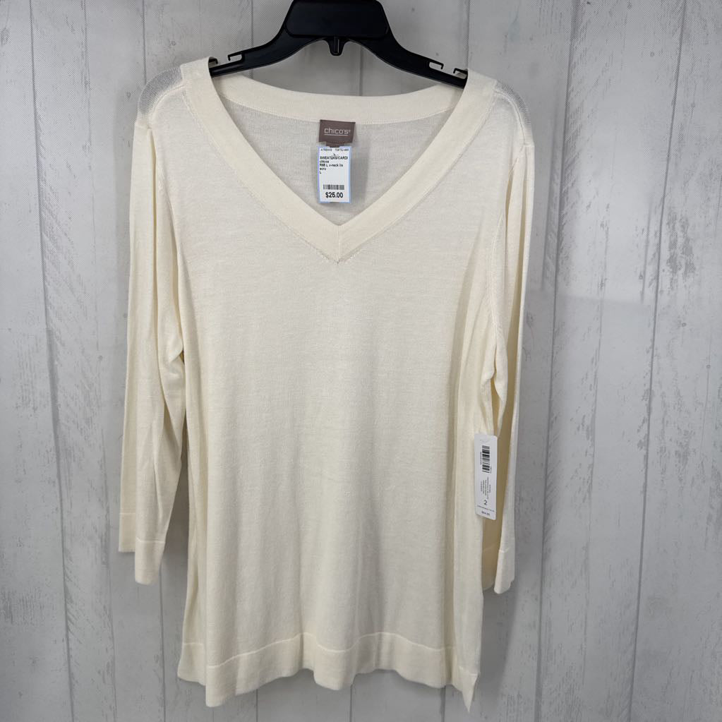R65 L v-neck l/s pullover