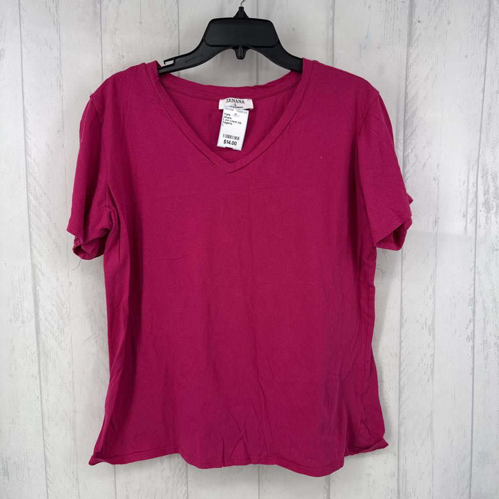L s/s v-neck top