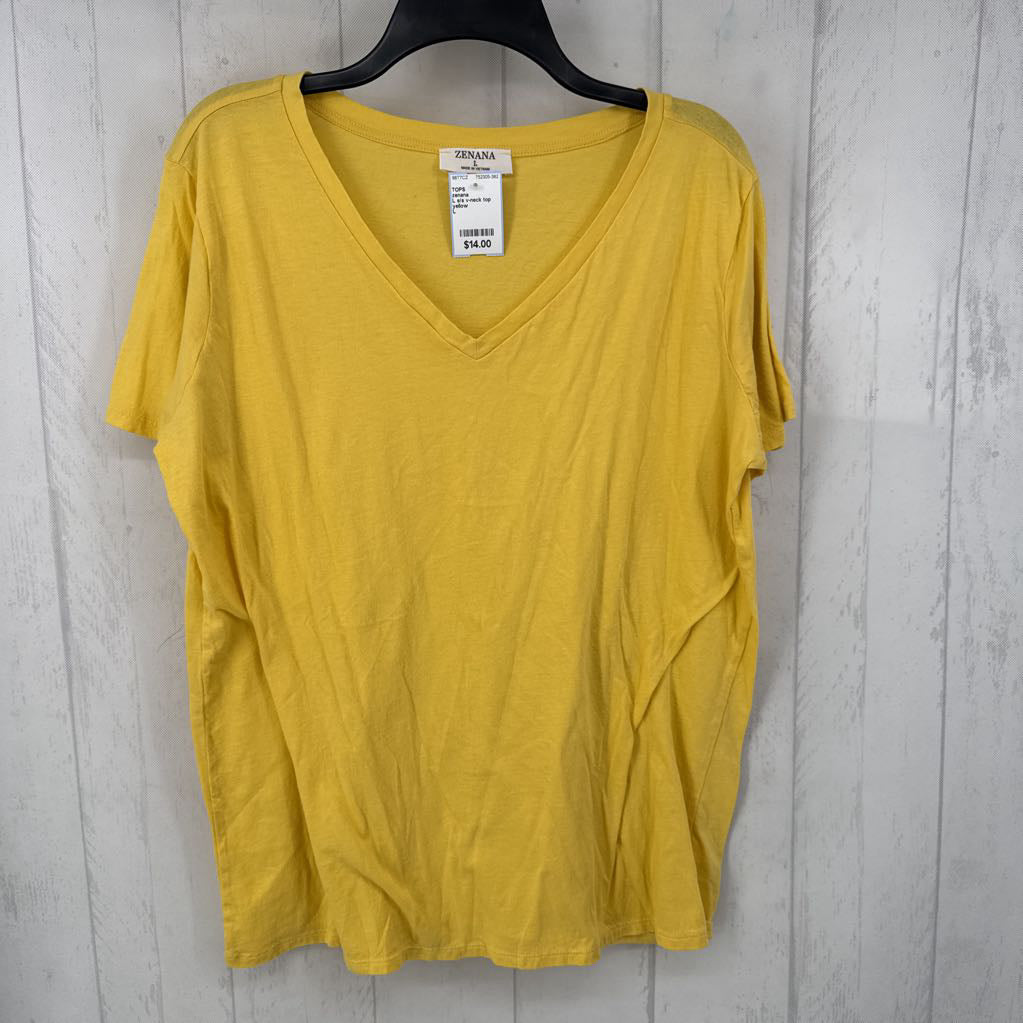 L s/s v-neck top
