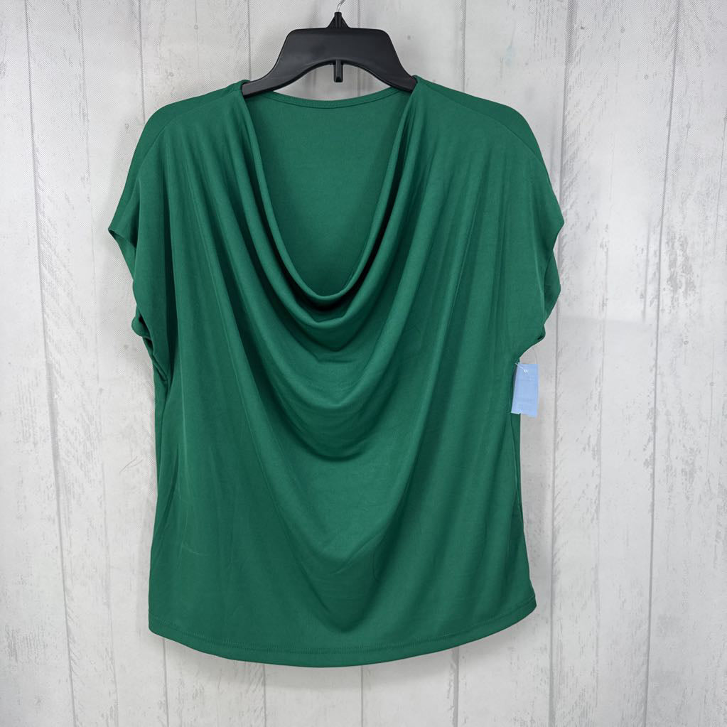 XL draped neck s/s top