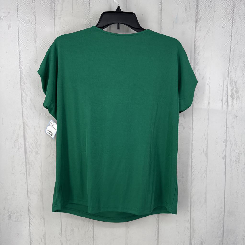 XL draped neck s/s top