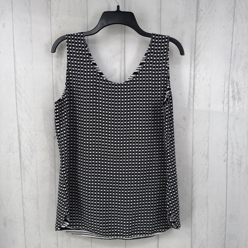 M striped/polka dot 2-in-1 cami