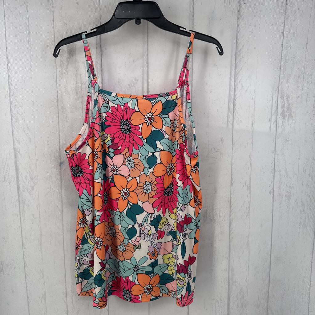 XL flower print layering tank