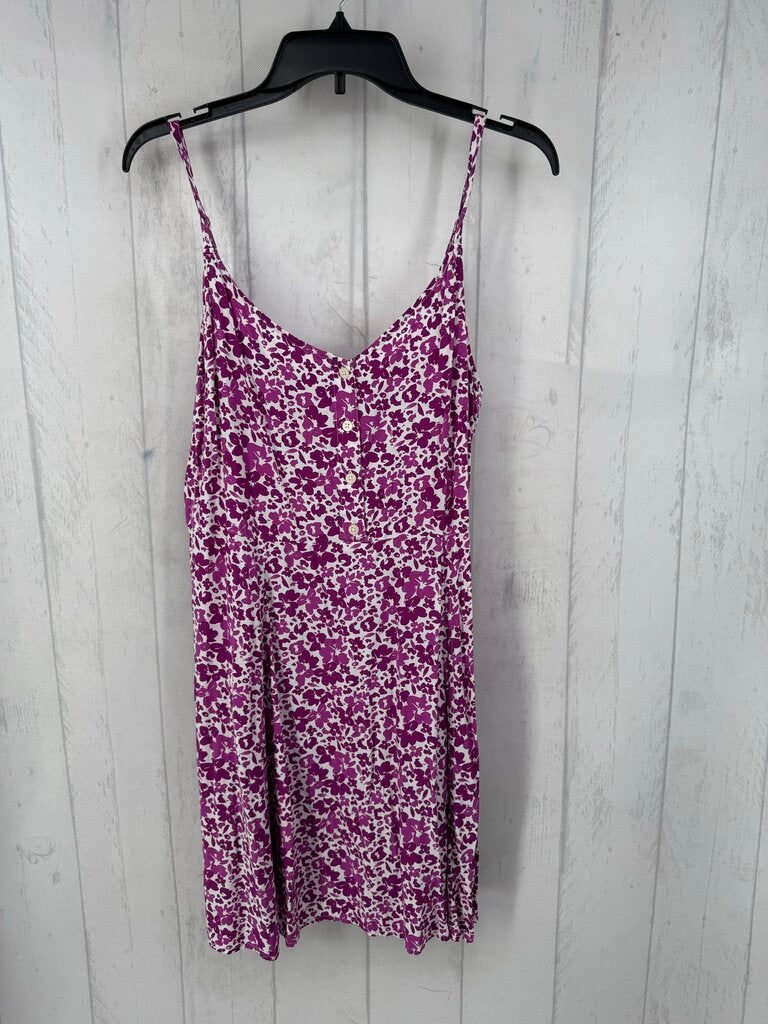 L flo print button down sundress