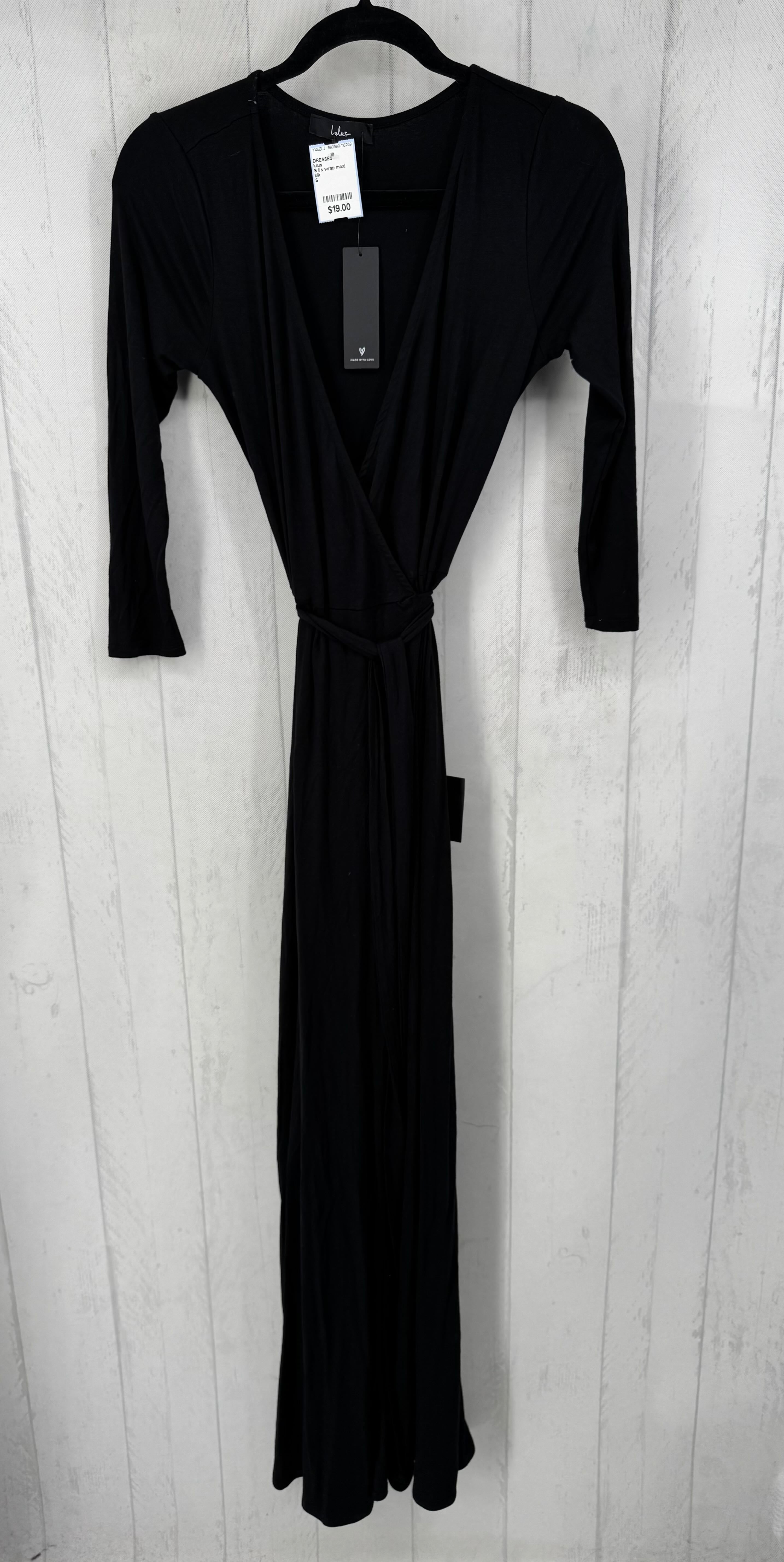 S l/s wrap maxi dress