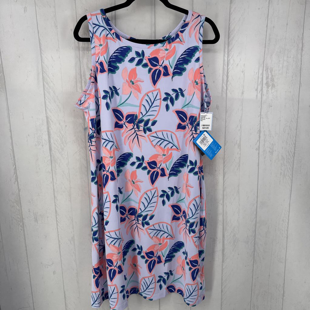 R55 XXL flo print slvls dress
