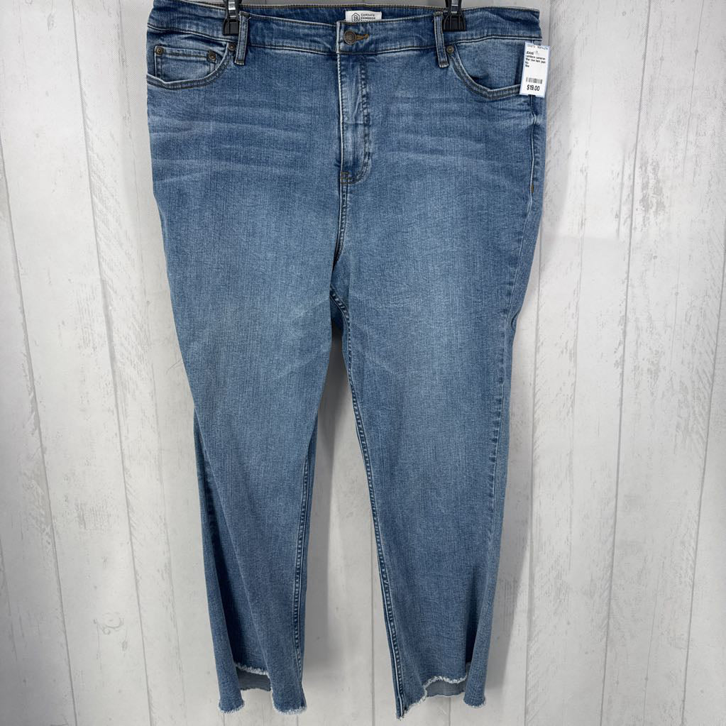 18w raw hem jean