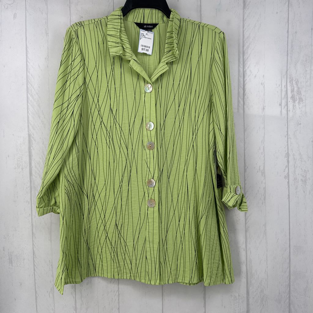 S l/s stripe button shirt