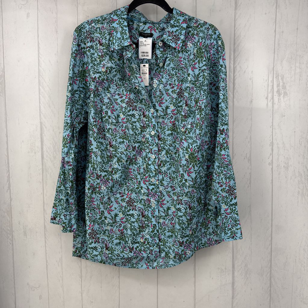 1x l/s flower print button shirt