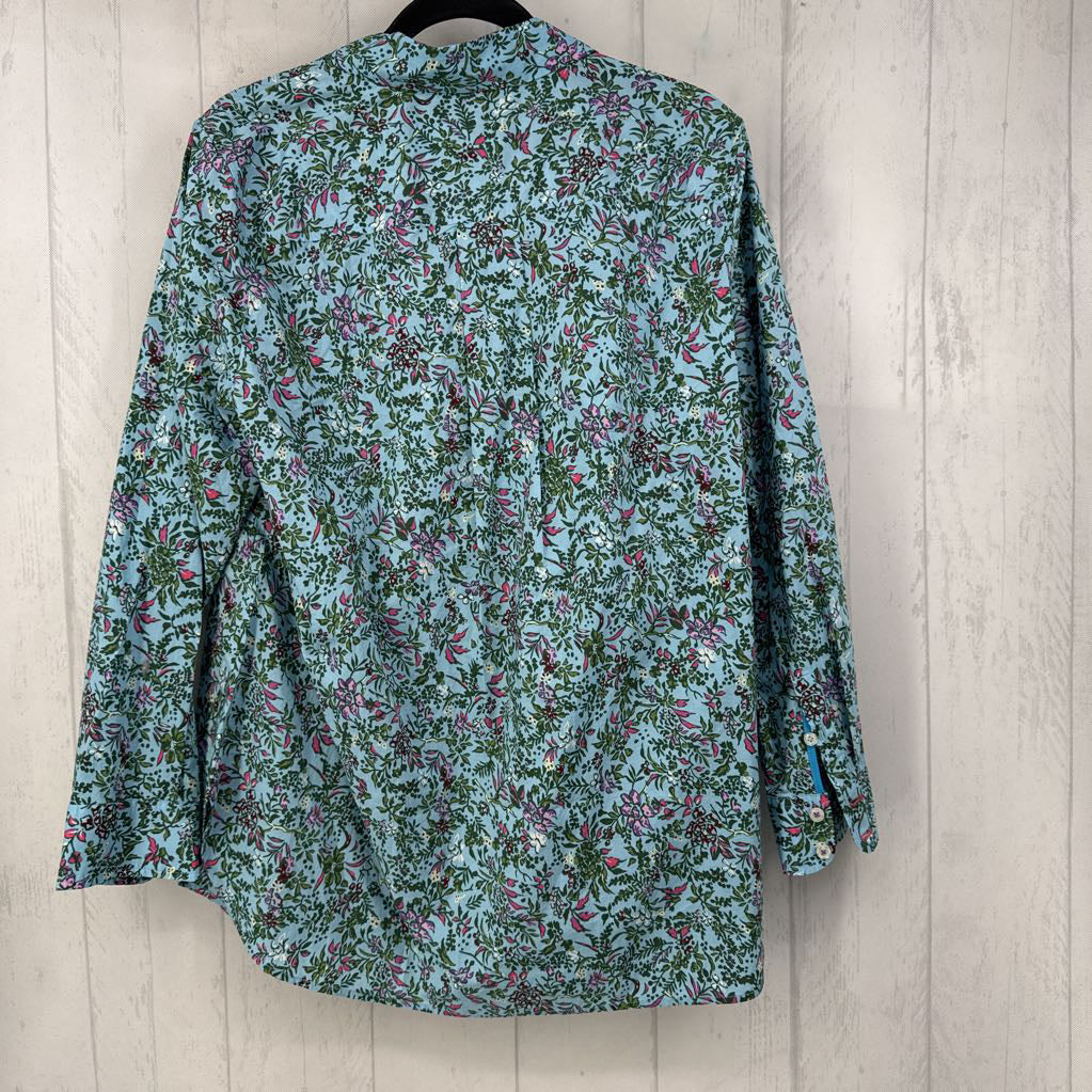 1x l/s flower print button shirt