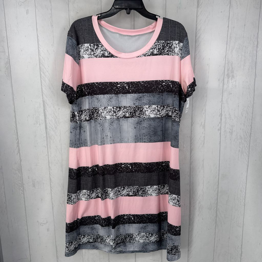 XL striped crewneck s/s dress